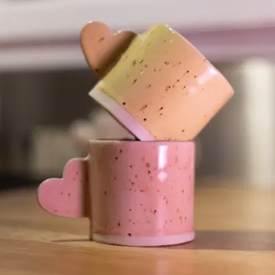 Mug anse coeur