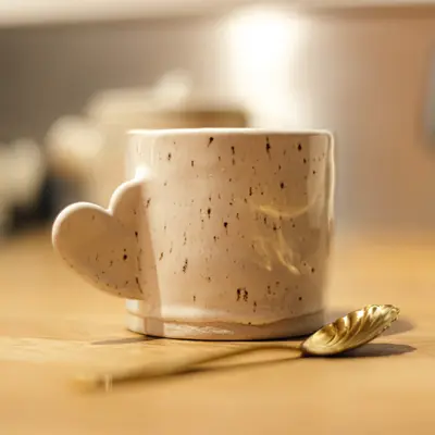 Mug anse coeur