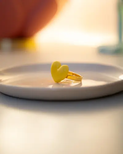 Bague fantaisie jaune